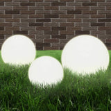 6 Piece LED Bowl Lamp Set Spherical 20/30/40 cm PMMA 277146