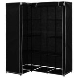 282449 Corner Wardrobe Black 130x87x169 cm