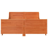 Bed Frame without Mattress Wax Brown 150x200 cm King Size Solid Wood Pine 3302281