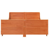 Bed Frame without Mattress Wax Brown 140x190 cm Solid Wood Pine 3302287