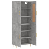 Highboard Concrete Grey 69.5x34x180 cm Engineered Wood 3199549