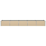 Planter Ivory 400 x 80 x 45 cm Steel 42018094