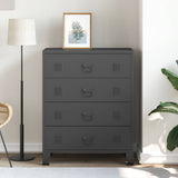 Chest of Drawers Metal Industrial Style 78x40x93 cm Black 245963