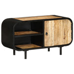 ZNTS TV Cabinet 90x30x48 cm Rough Mango Wood 328412