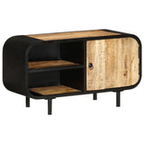 ZNTS TV Cabinet 90x30x48 cm Rough Mango Wood 328412