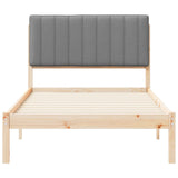 Bed Frame with Upholstered Headboard Light Grey 100 x 200 cm 878069