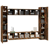 10 Piece TV Cabinet Set Smoked Oak Engineered Wood 3120218