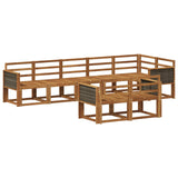 Outdoor Sofa Set 8 pcs Natural Solid Acacia Wood 3385305