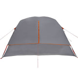 Family Tent Cabin 6-Person Grey and Orange Waterproof 4009564