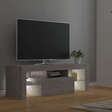 TV Cabinet with LED Lights Concrete Grey 120x35x40 cm 804350