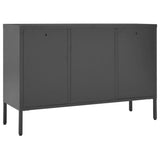 Sideboard Anthracite 105x35x70 cm Steel and Tempered Glass 336078