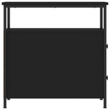 ZNTS Bedside Cabinet Black 30x60x60 cm Engineered Wood 826063