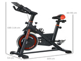 Exercise Bike, 8kg Flywheel Stationary Bike Indoor Cycling Machine with Adjustable Resistance Seat T3398P376864