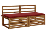 2-Piece Bench Cushions SOEST 2 pcs 100% Polyester Wine Red 949311