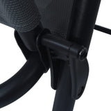Chair Set of 2 Grey Textilene Medium Foldable Chair 47922