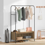 Clothes Rack Brown Oak 100 x 44 x 160 cm Engineered Wood 868456