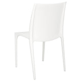 Garden Chair Set of 2 White Polypropylene Medium Stackable 364734