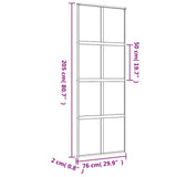 Sliding Door Gold 76x205 cm Frosted ESG Glass and Aluminium 155187