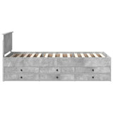 Daybed Concrete Grey and Black 90 x 190 cm Engineered Wood 3408525