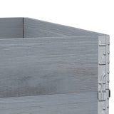 Pallet Collars 3 pcs Grey 100x100 cm Solid Wood Pine 3295376