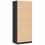 Wardrobe with Shelf Black Oak 80 x 50 x 200 cm Engineered Wood 3345119