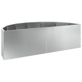 Planter Silver 120 x 60 x 35 cm Galvanised Steel 883687