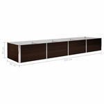 Garden Raised Bed Brown 320x80x45 cm Galvanised Steel 45716