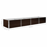 Garden Raised Bed Brown 320x80x45 cm Galvanised Steel 45716