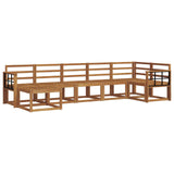 Outdoor Sofa Set 7 pcs Natural Solid Acacia Wood 3366717
