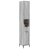 Bathroom Cabinet with Drawer Grey Sonoma 31.5 x 33 x 190 cm 883410