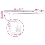 Retractable Awning Manual Red and white 600 x 300 cm Fabric 3331609