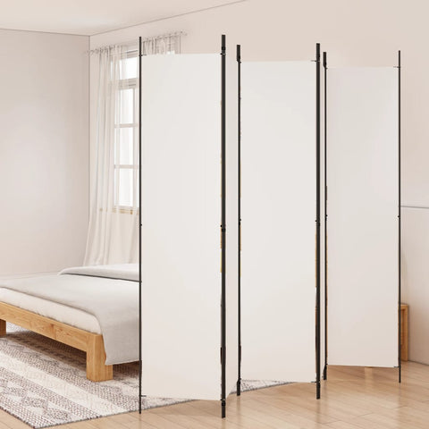 ZNTS 5-Panel Room Divider White 250x220 cm Fabric 350202