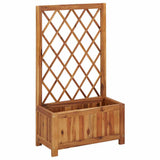 316541 Garden Raised Bed with Trellis Solid Acacia Wood