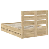 Bed Frame with Drawer Sonoma Oak 120 x 190 cm Engineer Wood 3411849