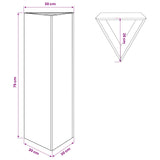 Garden Planter Black Triangular 30x26x75 cm Steel 851143