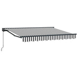 Manual Retractable Awning Anthracite and White 3.5 x 2 m 3420408