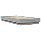 Bed Frame with LED Grey Sonoma 80 x 200 cm Engineered Wood 8009007