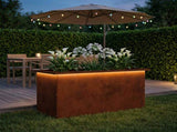 Garden Planter with LED Rusty 40 x 80 x 40 cm Weathering Steel 8008166