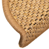 Stair Mats Self-adhesive Sisal-Look 15 pcs 56x17x3 cm Sisal 326865