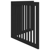 Dog Gate Foldable 2 Panels Black 160 cm Poplar Wood 352256