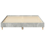 Bed Frame Concrete Grey Engineered Wood, Solid Eucalyptus Wood 3328720