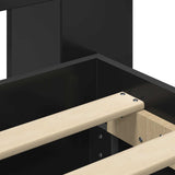 Bed Frame with Storage Black 180 x 200 cm Engineered Wood 3433979