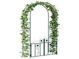 Garden Arch with Lock Green 102 x 50 x 218 cm 42021345