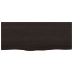 Table Top Dark Brown 100x40x cm Treated Solid Wood Oak 3156427