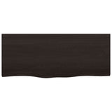 Table Top Dark Brown 100x40x cm Treated Solid Wood Oak 3156427