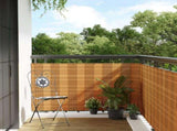 Balcony Screen Light Brown 400x80 cm Poly Rattan 156268