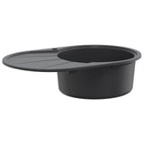 Kitchen Sink Single Basin Granite 77 x 49 x 20.5 cm Graphite 42053749