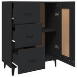 812232 Sideboard Black 69,5x34x90 cm Engineered Wood