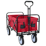 Folding Hand Trolley Manual Red 94 x 53 x 99 cm Oxford Cloth 42020661