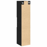Bathroom Cabinet Black Oak 30 x 30 x 130 cm Engineered Wood 862532